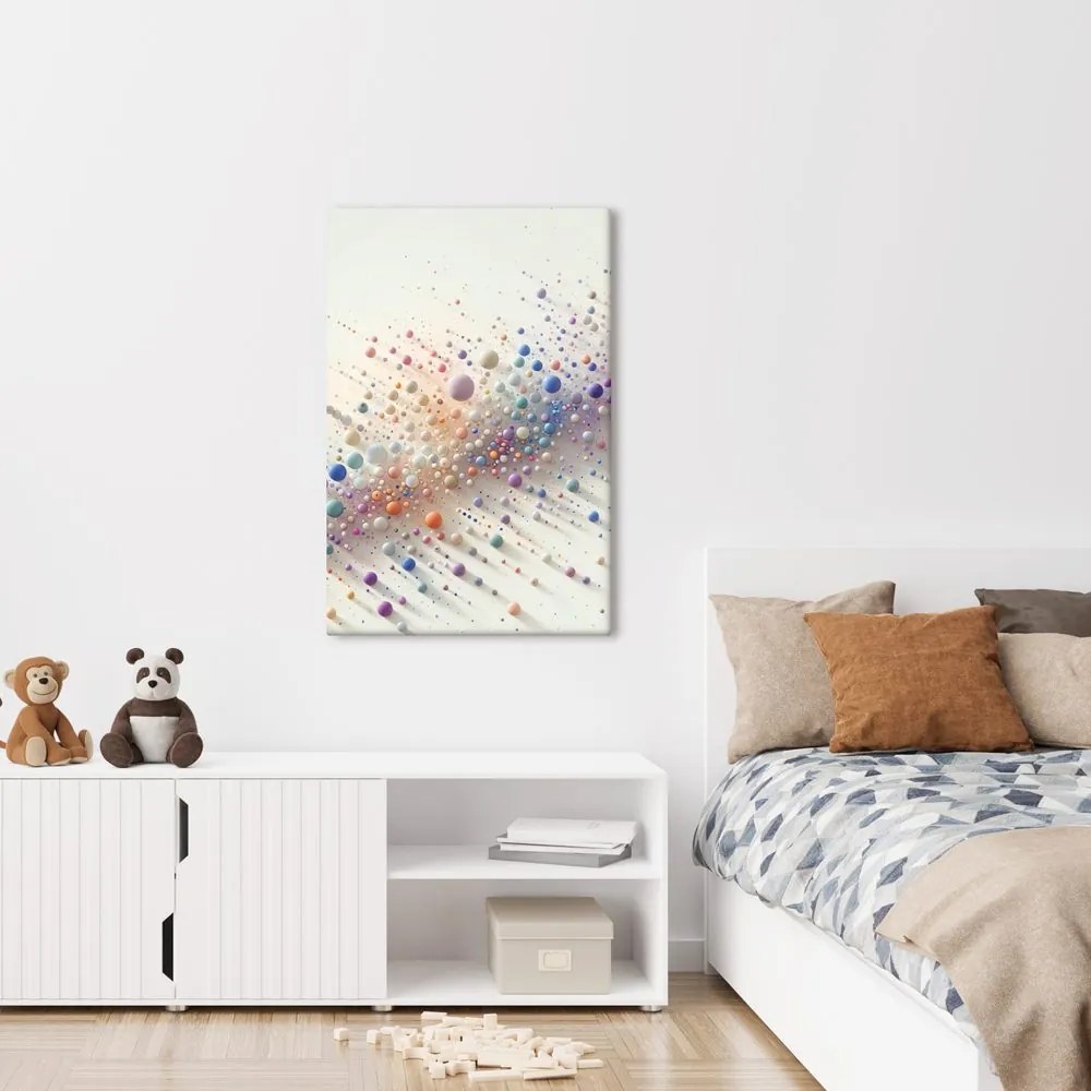 Quadro su tela – Danza astratta di sfere arcobaleno