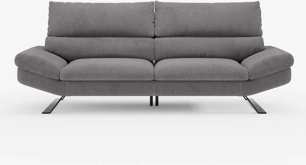 Eclipse Divano dal design moderno 2 e 3 posti con schienali traslanti - piedini alti in elegante microfibra smacchiabile T11