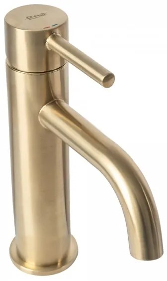 REA-B4527 - Miscelatore per lavabo LUNGO 16,5 cm, oro spazzolato
