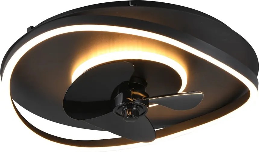 Plafoniera LED nera opaca Sortland – Trio