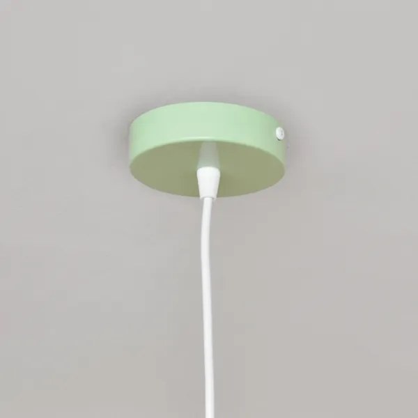 Lampadario a sospensione per bambini STARS 1xE27/15W/230V verde/bianco