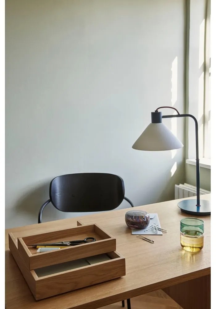 Lampada da tavolo color petrolio con paralume in vetro (altezza 44 cm) Spot - Hübsch