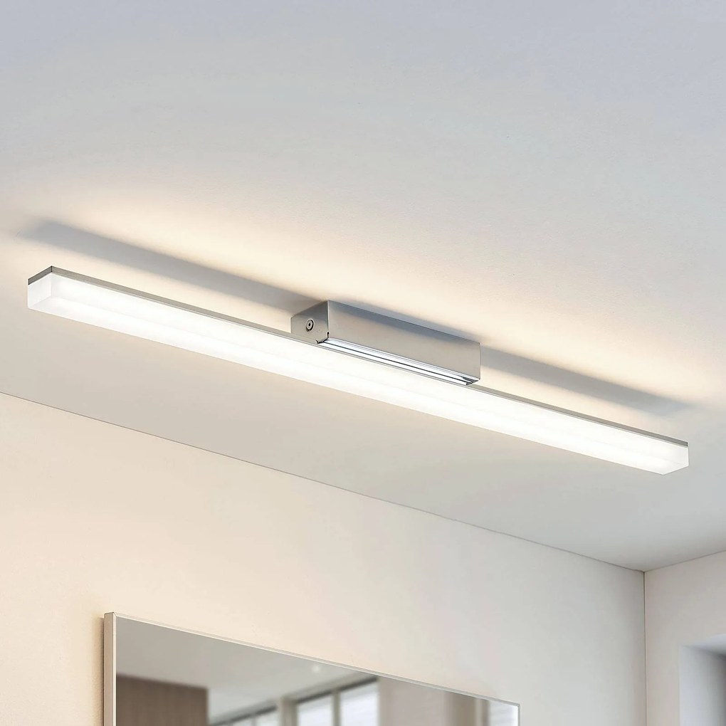 Plafoniera Levke Lindby, dimmerabile, Bianco / Opale, Bagno, Metallo, Moderno, Plafoniera