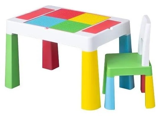 TEGA BABY - Set tavolino e sedia per bambini, multicolore