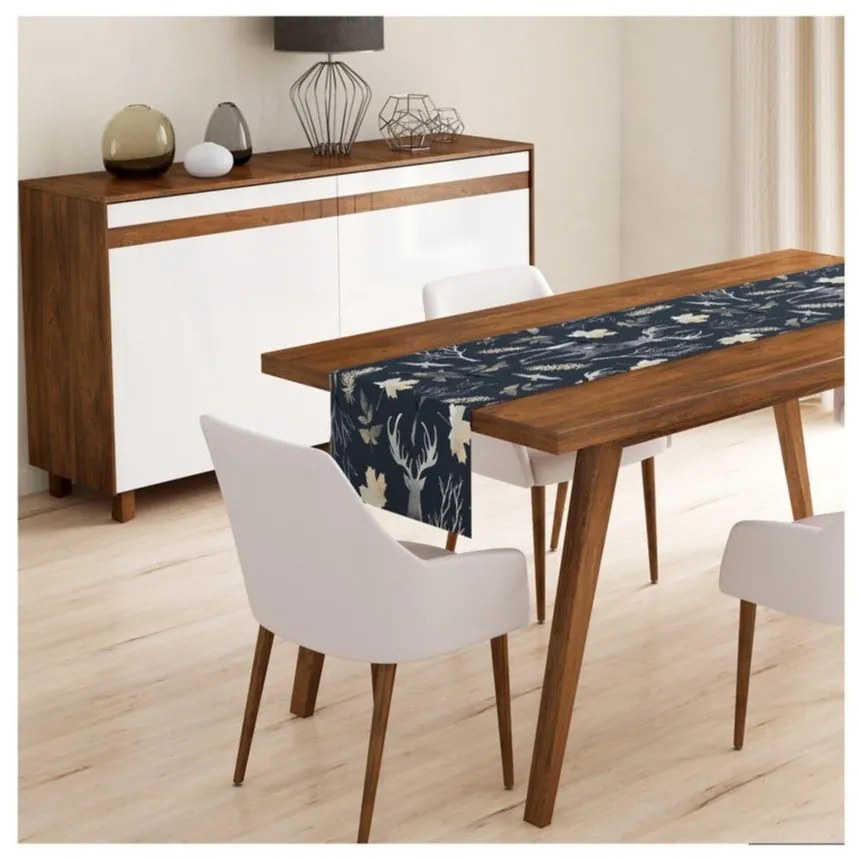 Set di 4 federe natalizie e runner da tavolo Foresta di Natale - Minimalist Cushion Covers