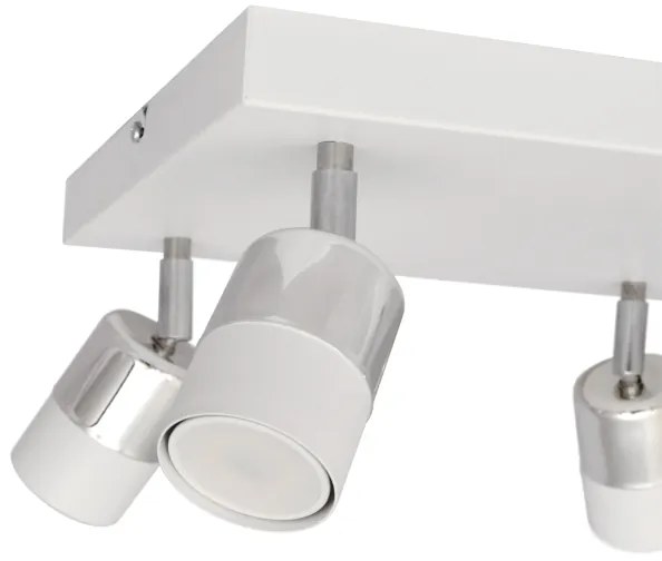 LED Luce Spot a LED TUBSSON 4xGU10/4,8W/230V bianco/cromo lucido