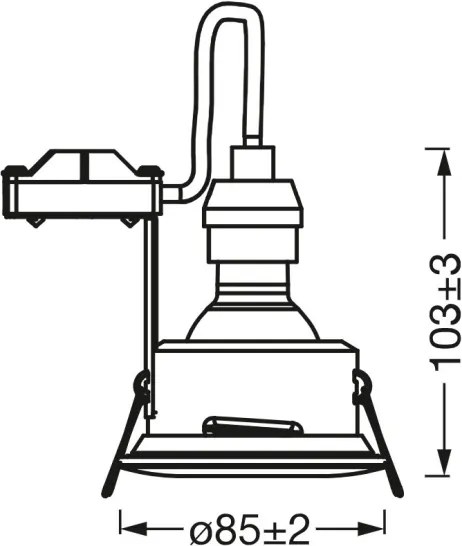 Osram - Faretto LED da incasso per bagno SPOT 1xGU10/4,3W/230V 2700K IP65 bianco