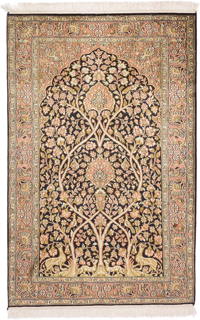 Cashmere Silk Tappeto 130x80 (Indian) Annodato A Mano