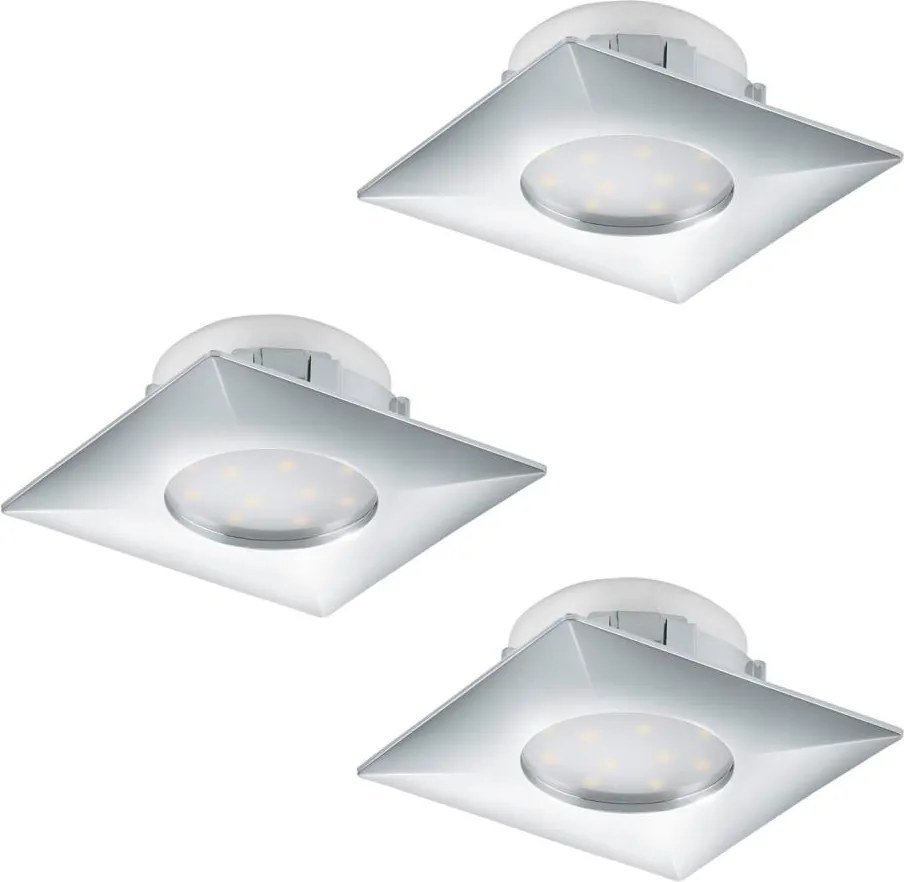 Eglo 95802 - Confezione da 3 faretti LED da incasso PINEDA LED/6W/230V