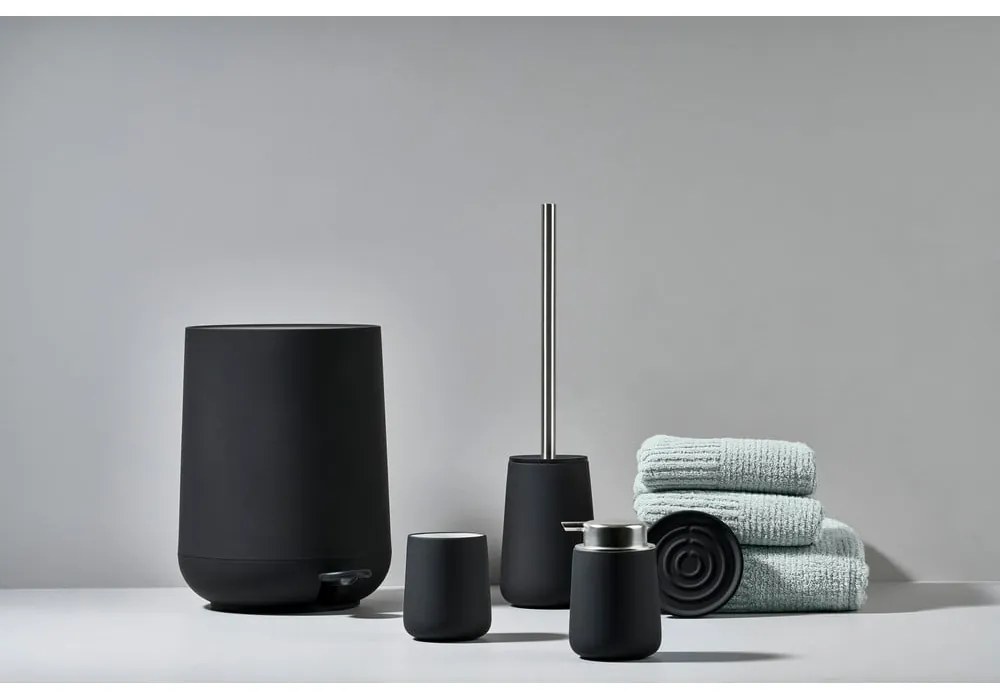 Bidone a pedale in plastica nera 5 L Nova - Zone