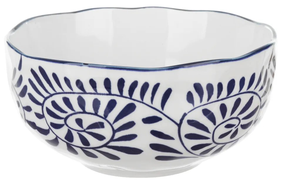 Ciotola in ceramica decori blu orientali 15,3x7,2cm Sushiko