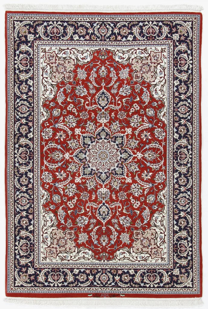 Isfahan Tappeto 170x120 (Iran) Annodato A Mano