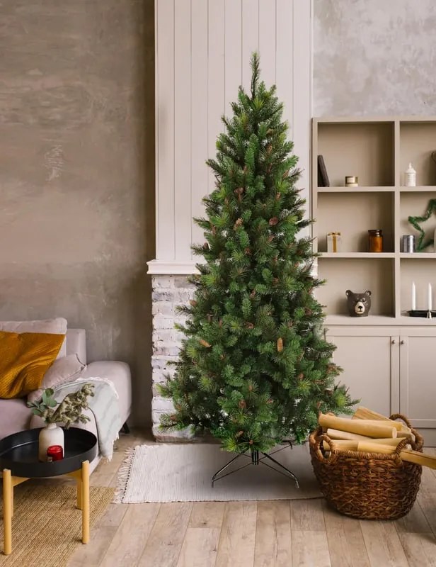 Albero di Natale artificiale BERLINO verde H 180 cm x ø 94 cm