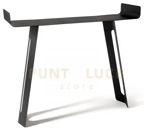 Consolle per ingresso moderna tibet nero in ferro 110x35x85hcm