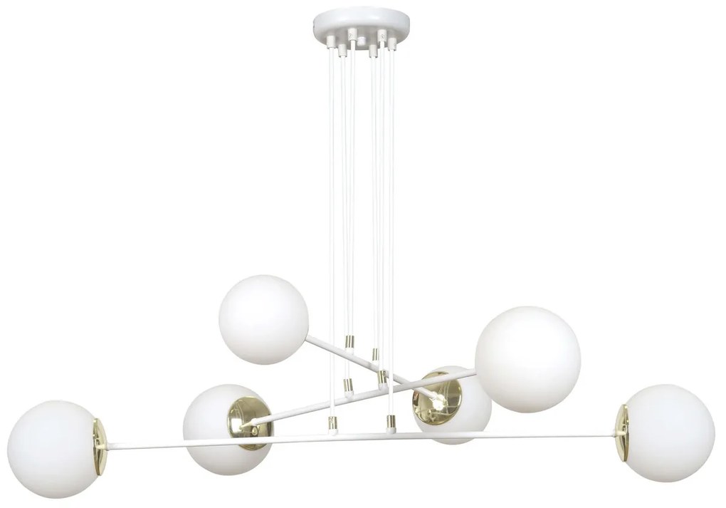 Lampadario a sospensione OGNIS 6 WHITE