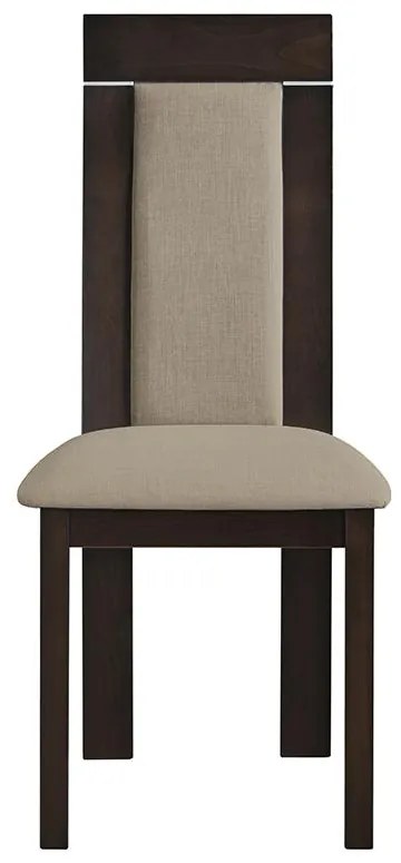 Lotto di 2 sedie Faggio e tessuto - Colore: Noce e beige - BELINDA