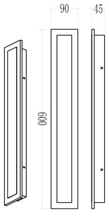 Applique LED da esterno WOW LED/20W/230V 3000/4000/6500K 60 cm IP54 nero