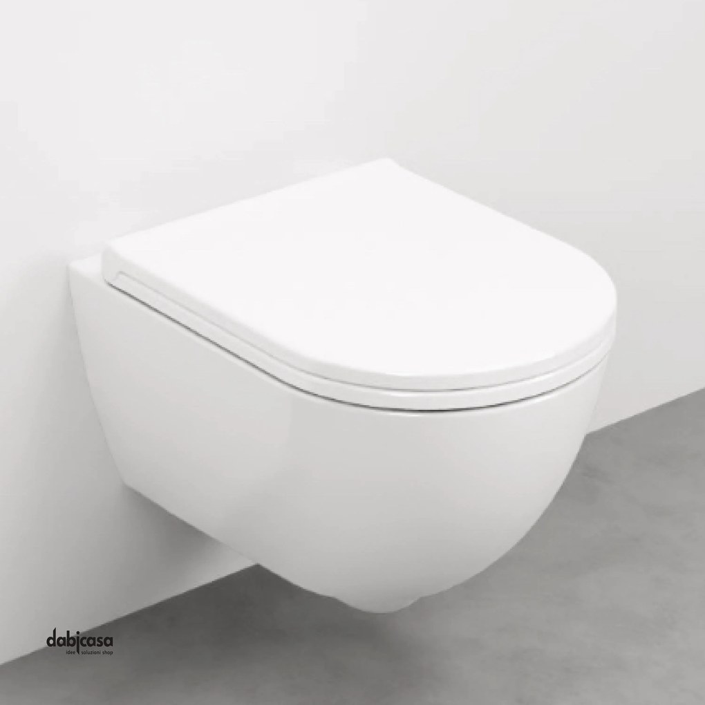 Ceramica Cielo "Enjoy" Wc Sospeso Bianco Lucido Con Brida