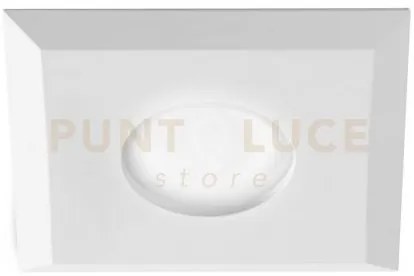 Gfa1190- faretto incasso 1 luce liscio bianco in alluminio quadrato...