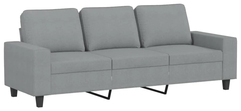 Set di divani 2 pz grigio chiaro in tessuto