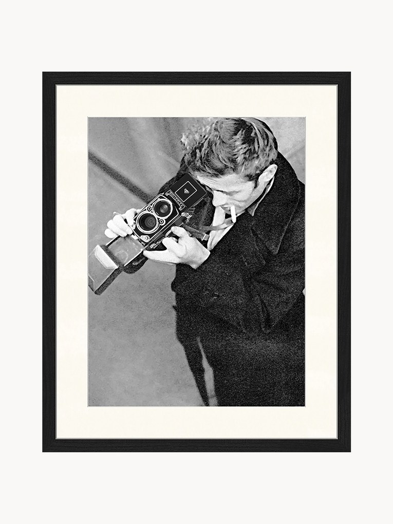 Foto incorniciata James Dean con with Camera