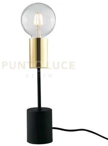 Lume axon nero e oro 1 luce attacco e27 7,5x7,5x30cm