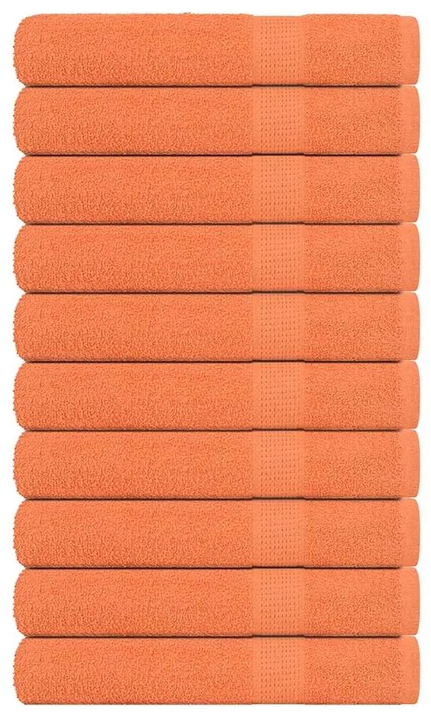 Asciugamani 10 Pz Arancioni 100x200 Cm 360 G/m² 100% Cotone /