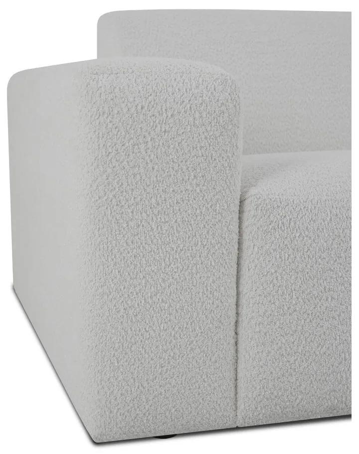 Modulo divano bianco in tessuto bouclé (angolo sinistro) Roxy - Scandic