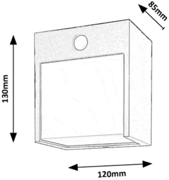Rabalux 7479-LED Applique da esterno con sensore BALIMO LED/12W/230V IP44