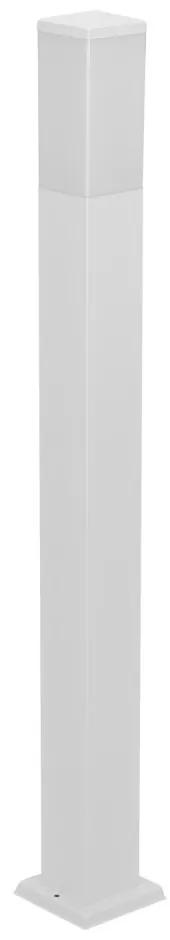 Paletto da Giardino 100cm Acciaio Inox BIANCO Squadrato IP54 Base E27 Colore Bianco