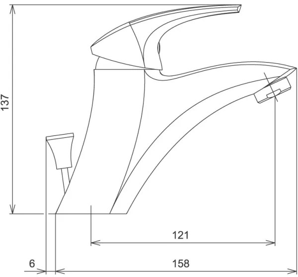 Novaservis - Miscelatore per lavabo METALIA bianco
