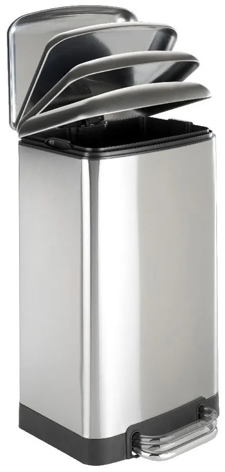 Bidone a pedale in acciaio inox, 30 l - Wenko