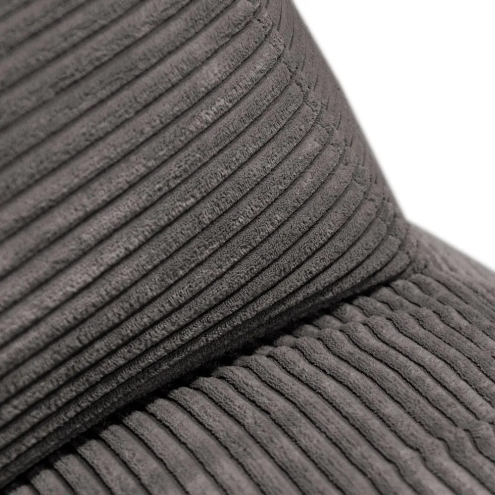 Puof a sacco nero con rivestimento in velluto a coste Sofa MooG – SLOWDOWN