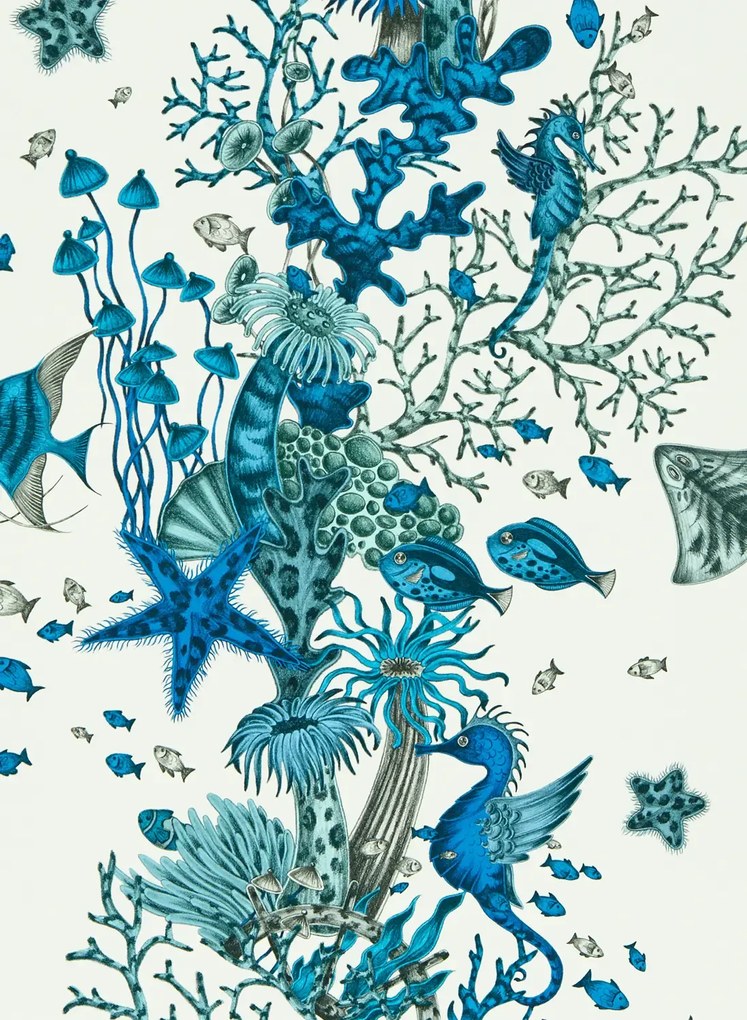 Clarke & Clarke Carta da parati Seaforest - Blue