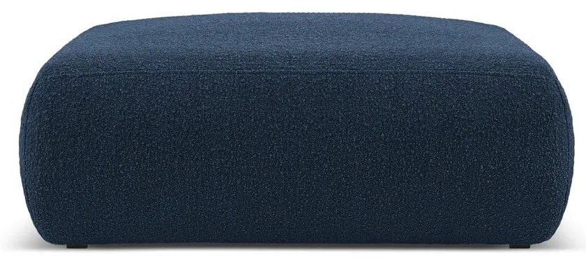 Sgabello in tessuto bouclé blu scuro Molino - Micadoni Home