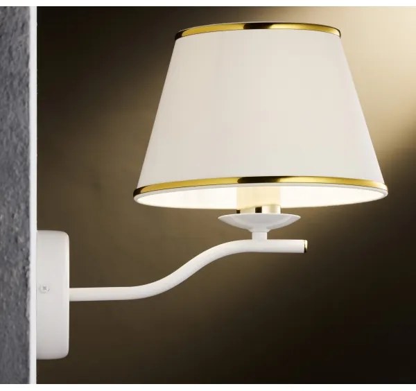 Jupiter 2086 - Lampada da parete SAMBA 1xE27/15W/230V bianco/oro