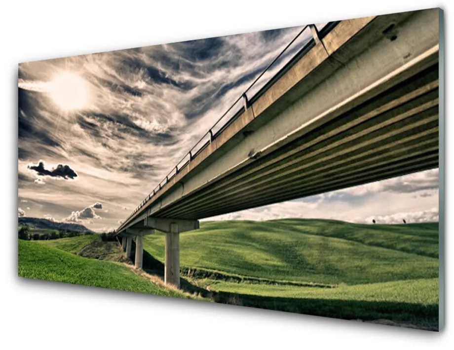 Quadro in vetro Autostrada del Ponte della Valle 100x50 cm