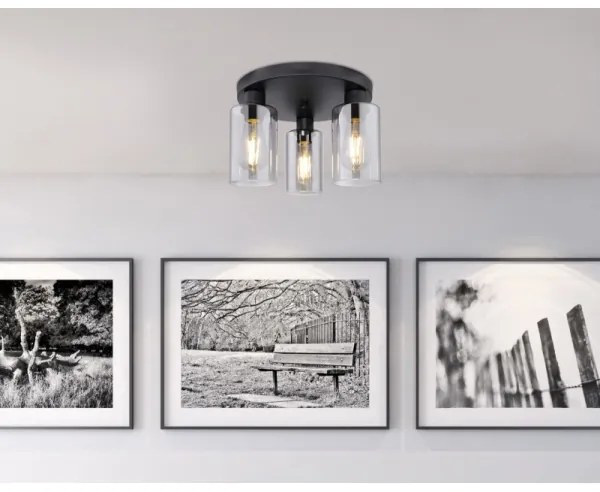 Globo 15465-3D - Plafoniera HADERA 3xE27/60W/230V