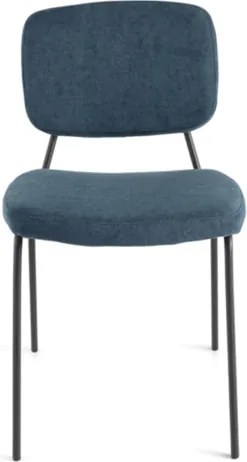 Sedia metallo seduta tessuto Blu - TULLIA 2 sedie