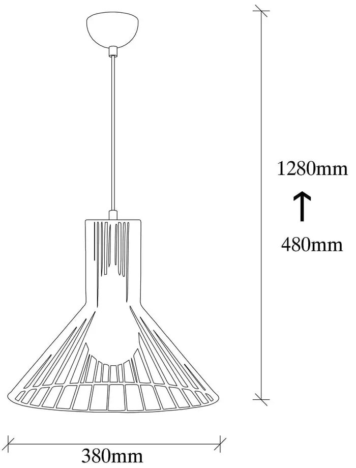 Lampadario nero con paralume in metallo ø 38 cm Fellini – Opviq lights