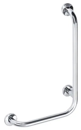 Maniglione di supporto 63x68 cm in acciaio inox, finitura argento