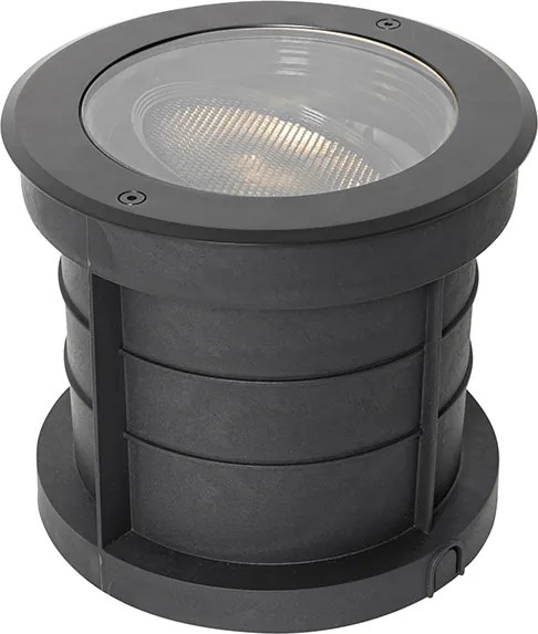 Set di 6 faretti da incasso a terra per esterni dimmerabili neri IP65 incl. LED - Delux Honey