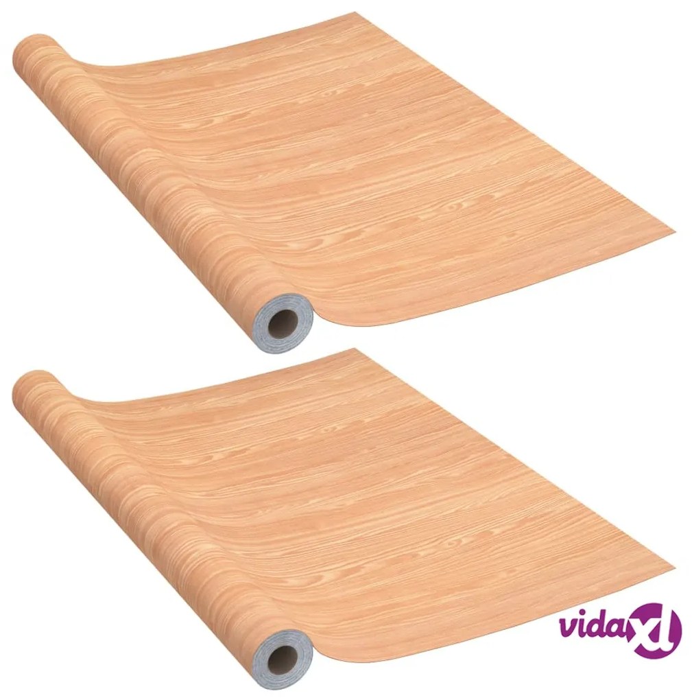 vidaXL Pellicole Autoadesive per Porte 2 pz Ahorn 210x90cm PVC