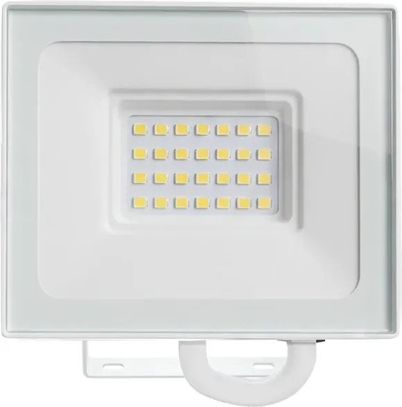 Faro LED 20W IP65 in Alluminio Bianco con OSRAM chip LED Colore Bianco Caldo 3.000K