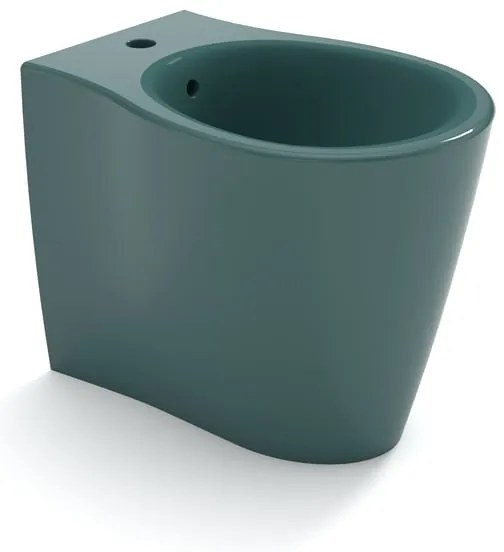 Bidet filomuro SOFT OLYMPIA CERAMICA L 36 x H 42 x P 55 cm Verde lucido