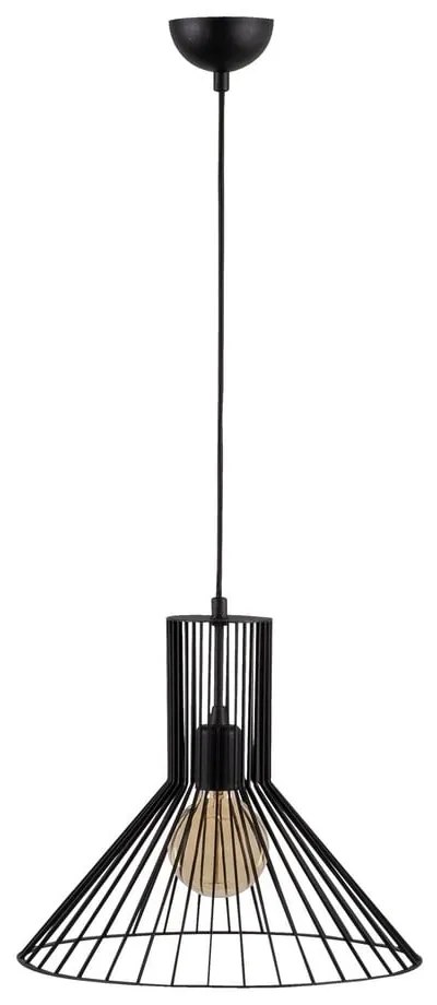 Lampadario nero con paralume in metallo ø 38 cm Fellini – Opviq lights