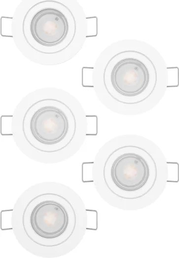Eglo 902263 - Set da 5 faretti da incasso a LED BARRANCO LED/4,8W/230V bianco