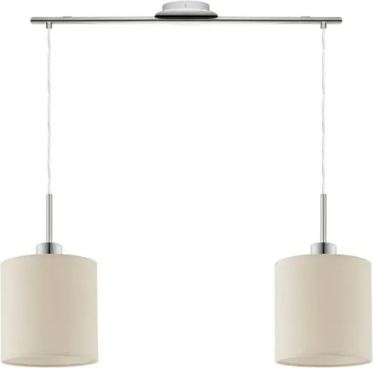 Eglo - Lampadario LED a sospensione con cavo TUNJA 2xE27/60W/230V colore crema