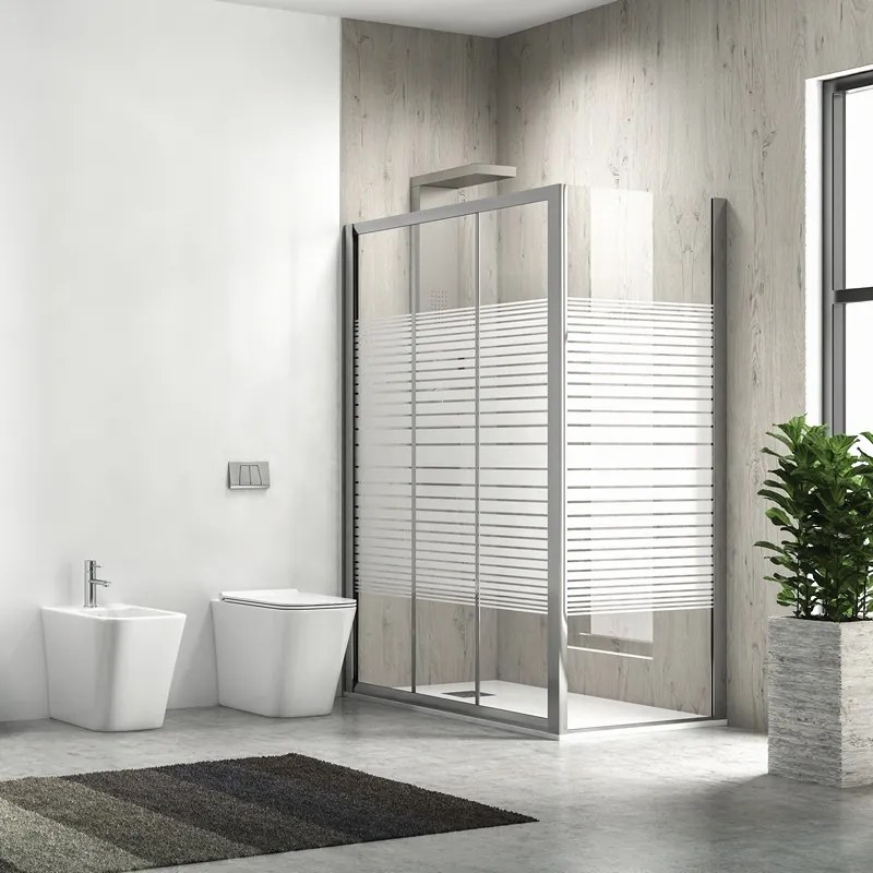 Box doccia 70x110 altezza 180 cm apertura scorrimento KP3000S - KAMALU