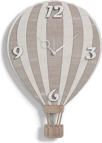 Orologio da parete legno laminato 41X59 cm BRC - MONGOLFIERA